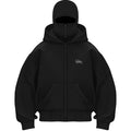 Balaclava Men Zip Hoodie Winter Warm Casual Sweatshirt Y2K with Hooded Face Mask Zipper Design Sports Jacket Outdoor Activities