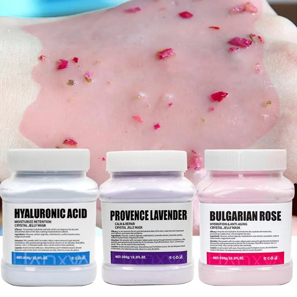 Rose Jelly Face Mask Hydrating Hydro Gel Peel-Off Mask with Smoothing Effect Powder-to-Gel Formula for Nourished Glowing Skin