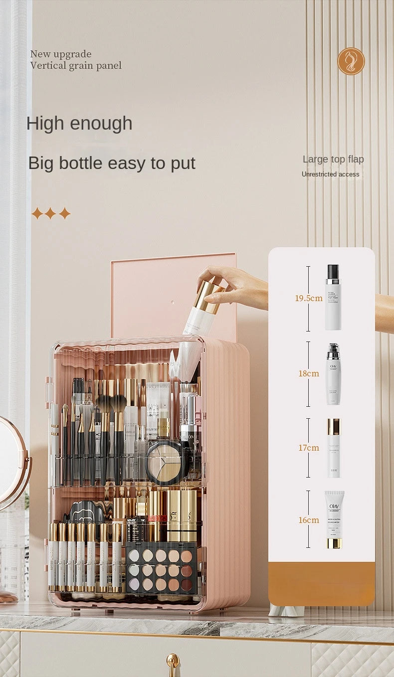 Moon Pattern Makeup Organizer and Storage Cosmetics Skincare Organizers with Lid and Drawers Cosmetic Display Cases Girls Gifts