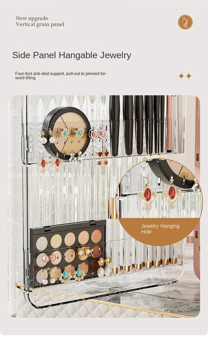 Moon Pattern Makeup Organizer and Storage Cosmetics Skincare Organizers with Lid and Drawers Cosmetic Display Cases Girls Gifts
