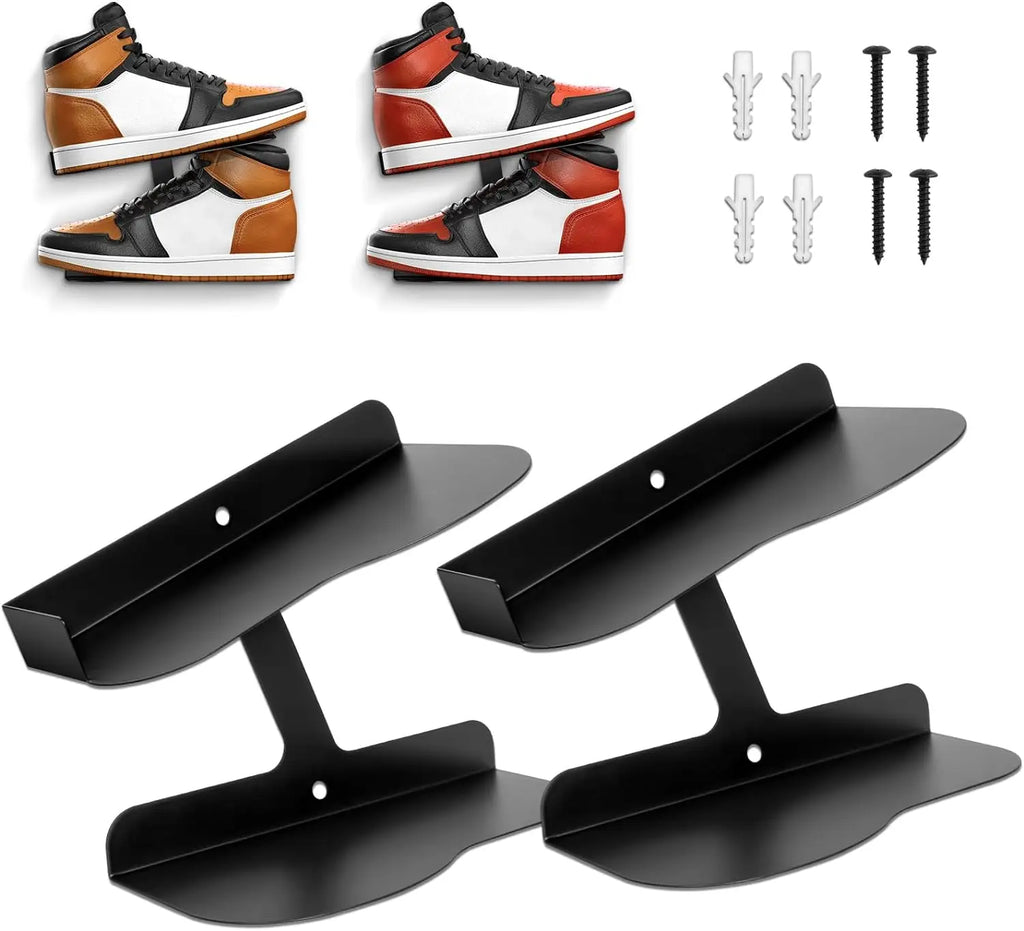 H-shaped Shoe Rack Wall Mounted, Floating Shoe Display Shelves, Sneaker Holders for Shoe Collectors & Advertising Exhibition