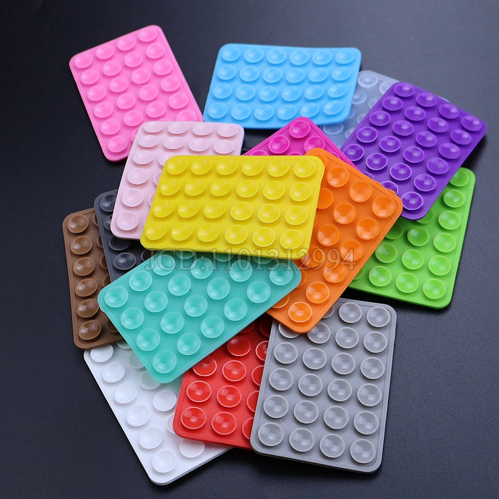 Silicone Mobile Phone Fixing Suction Cup Double Sided Fixed Pad Car Mounted Bracket Phone Case Universal Anti Slip Suction Cup