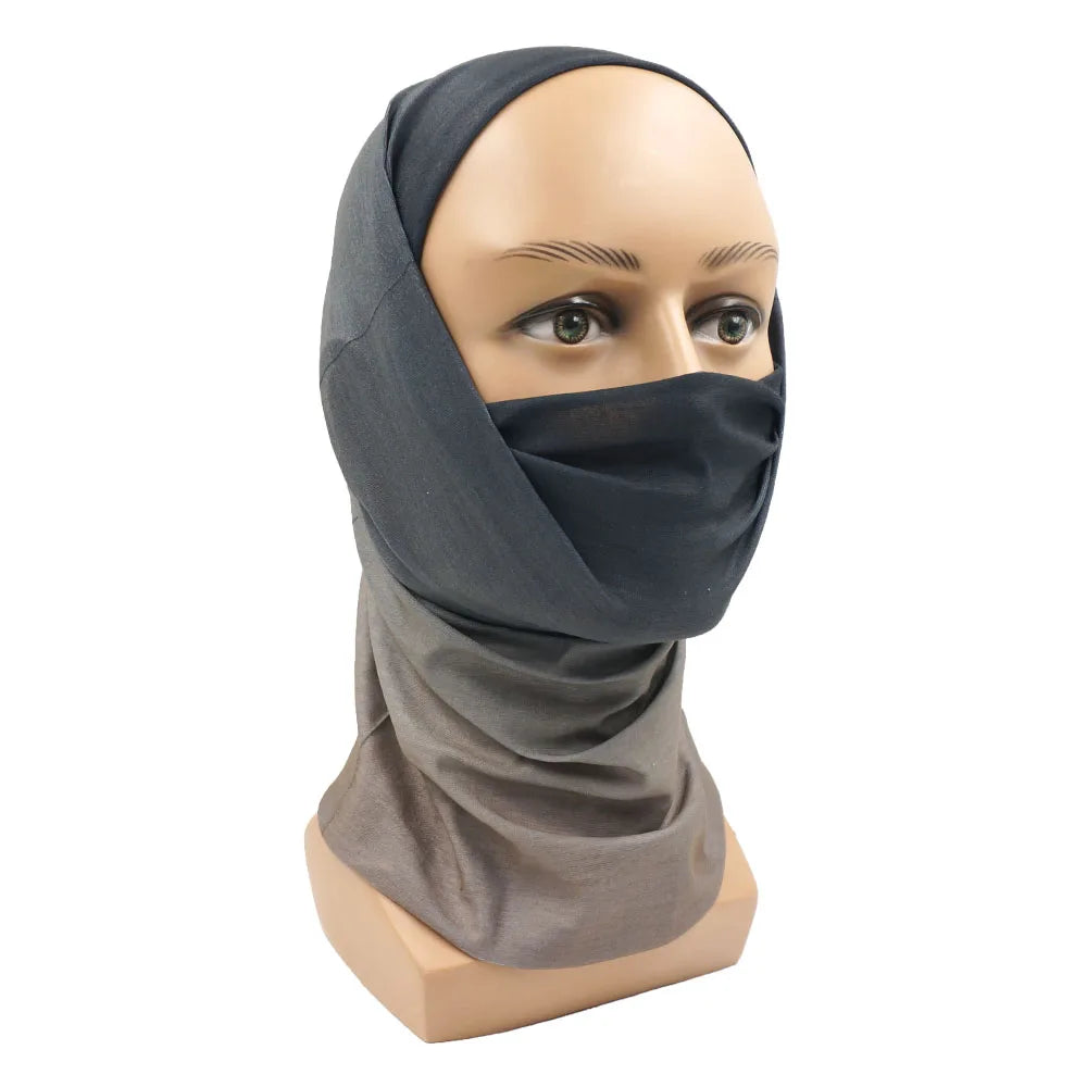 Dark Color Tube Neckchief Outdoor Sports Hair Neck Bandana Gaiter Black Grey Cycling Scarf Hiking Running Headband Men Face Mask