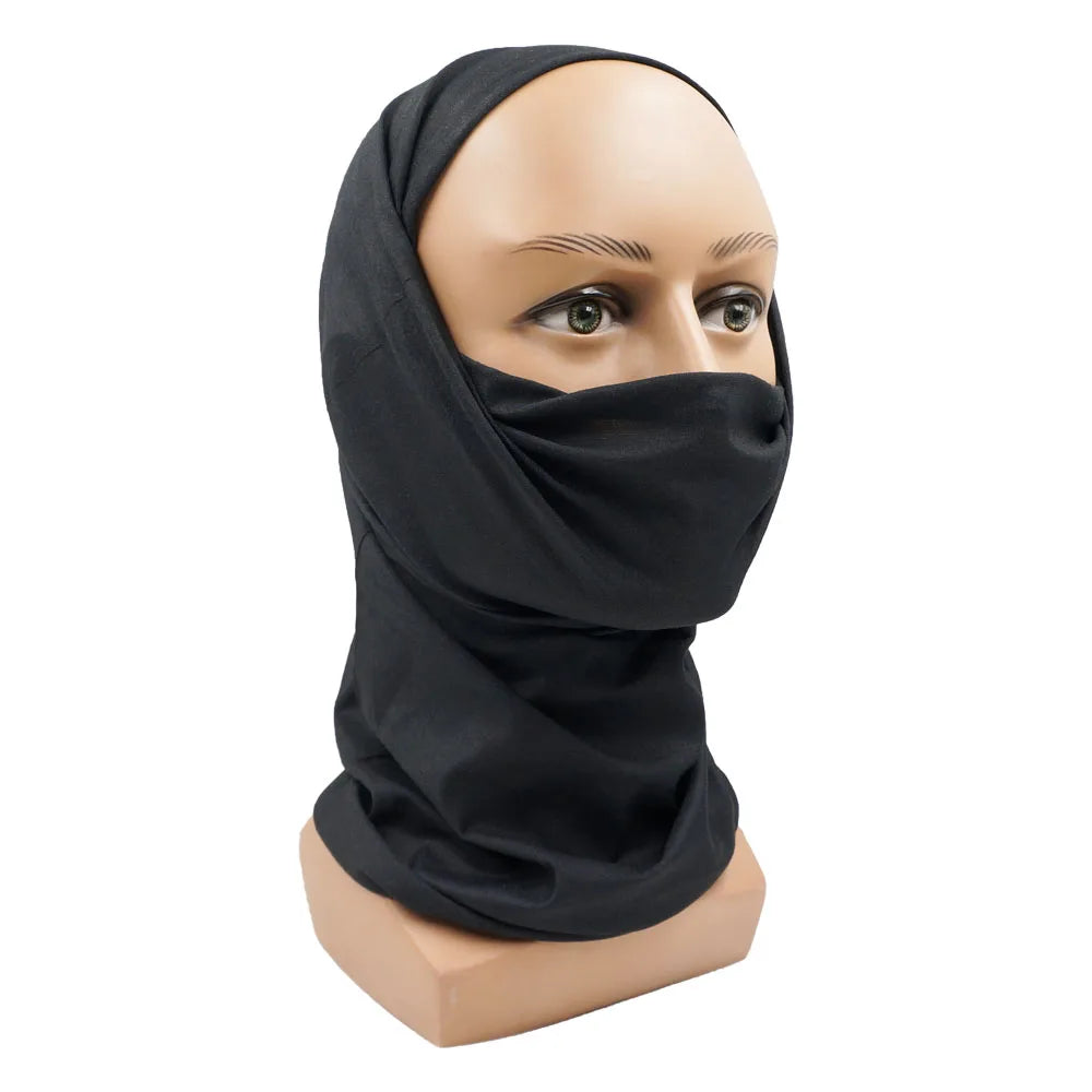 Dark Color Tube Neckchief Outdoor Sports Hair Neck Bandana Gaiter Black Grey Cycling Scarf Hiking Running Headband Men Face Mask