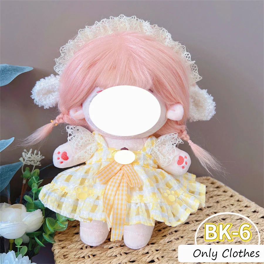 Cute Dres JK Uniform Clothes for 20cm Cotton Plush Cartoon DIY Doll Dress Up Clothing Skirt Suit Socks Toy Accessories Girl Gift