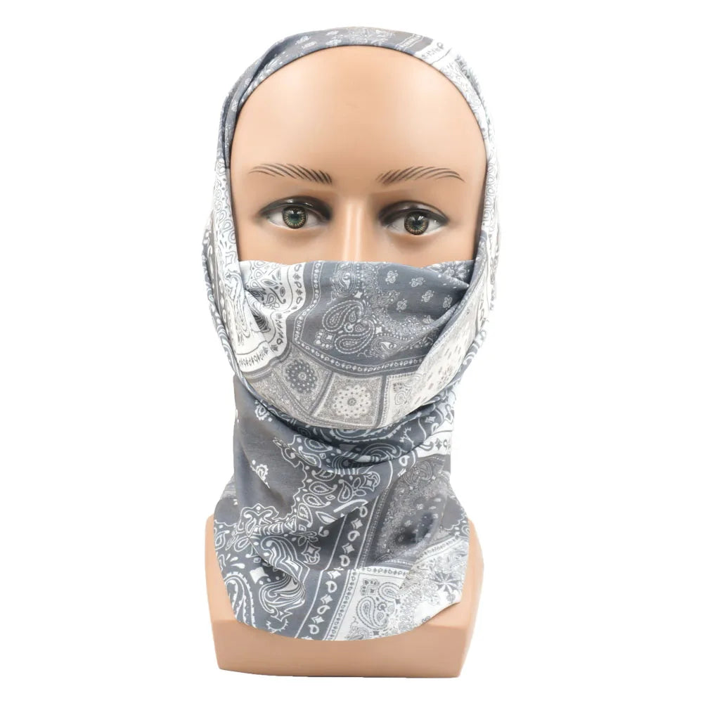 Dark Color Tube Neckchief Outdoor Sports Hair Neck Bandana Gaiter Black Grey Cycling Scarf Hiking Running Headband Men Face Mask