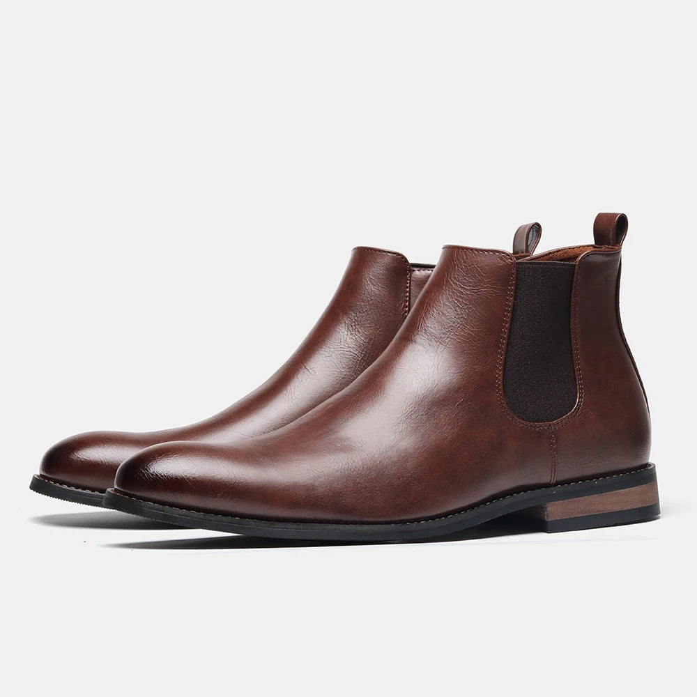 2025 New Chelsea Men Boots Fashion Brand Comfortable Leather Boots