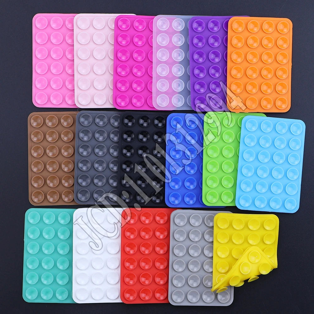 Silicone Mobile Phone Fixing Suction Cup Double Sided Fixed Pad Car Mounted Bracket Phone Case Universal Anti Slip Suction Cup