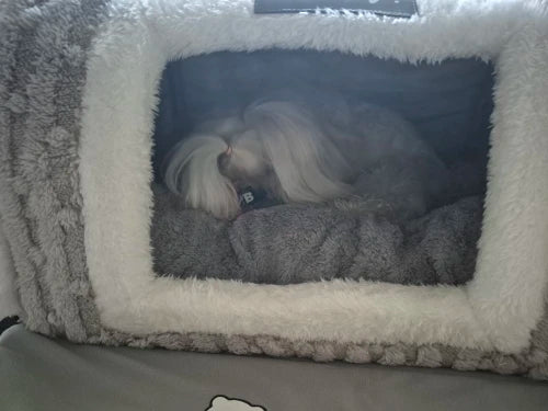 Cute Pet House with Foldable Soft Pet Bed Detachable Washable Pet Castle Suitable for Small Medium-sized Dogs and Cat Cave Nests