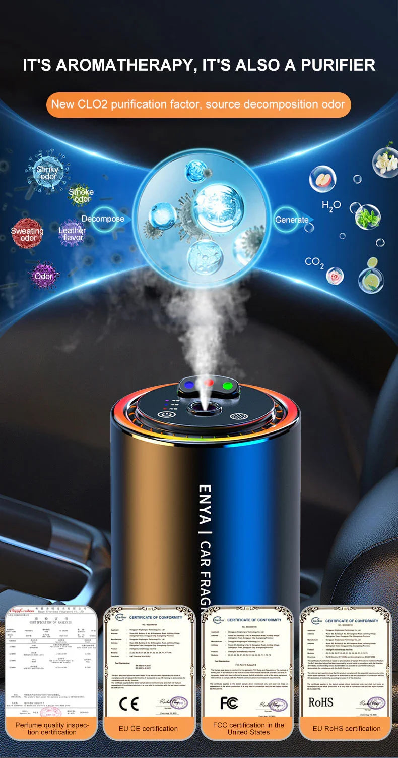 Car Air Freshener RGB Starry Sky Top 3 In 1 Multi-Function Aromatherapy LED Light USB Charger Essential Oil Diffuser Accessories
