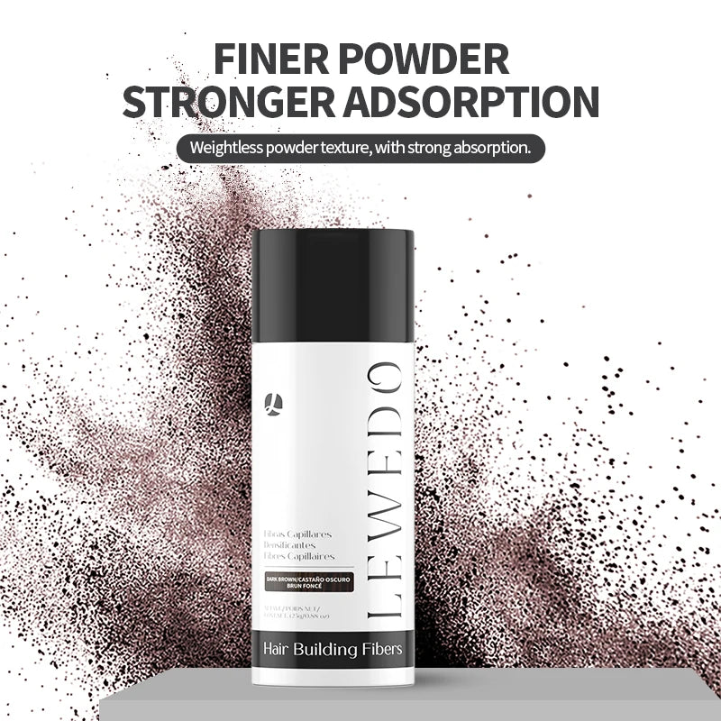 LEWEDO Hair Fiber Powder 25g Keratin Hair Building Fiber Hair Regrowth Powder Hair Styling Powder Hair Loss Hair Growth Product