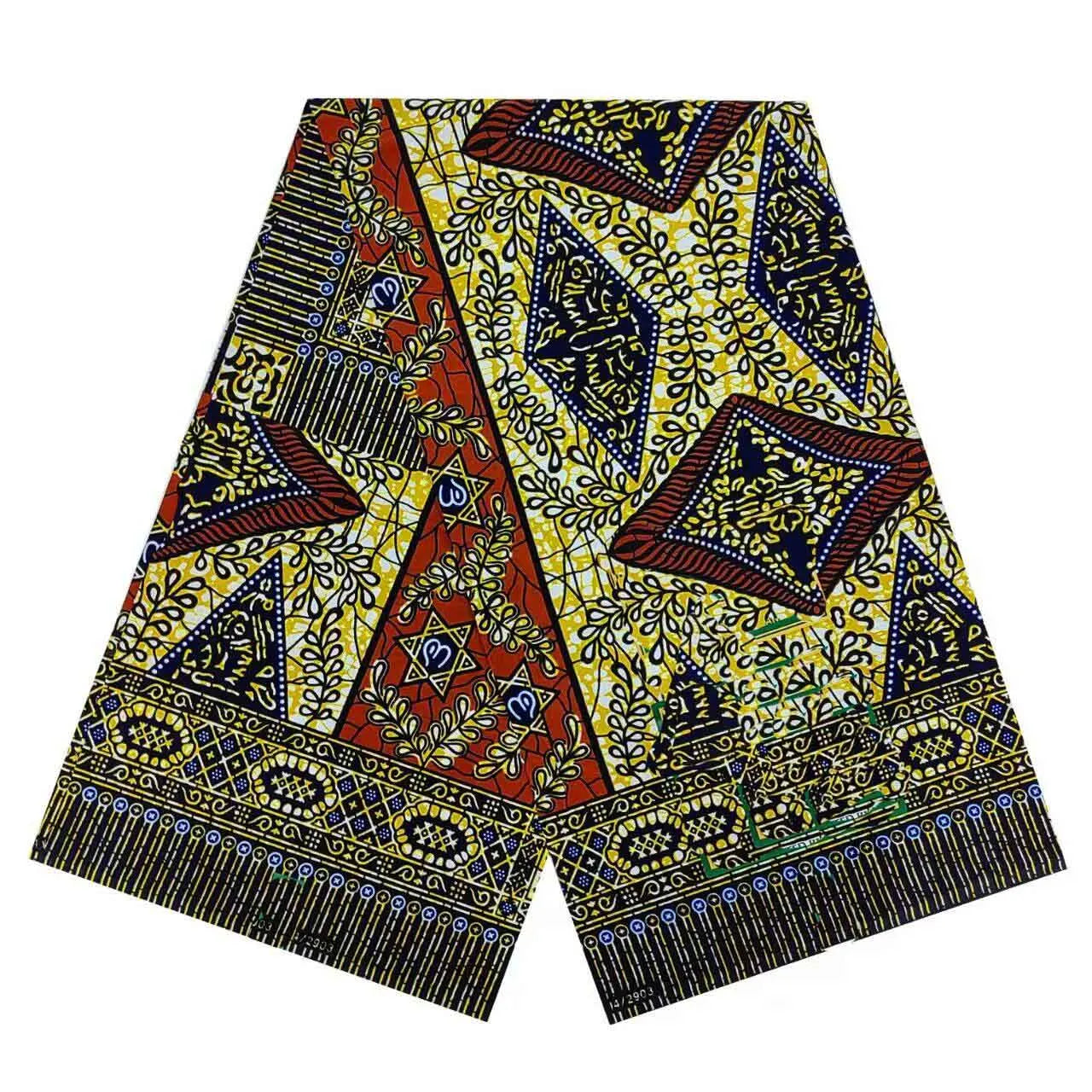 2024 NEW Original Wax High Quality Africain Print Wax Fabric Tissue Wax 100% Cotton 6 yards a pieces for women dress