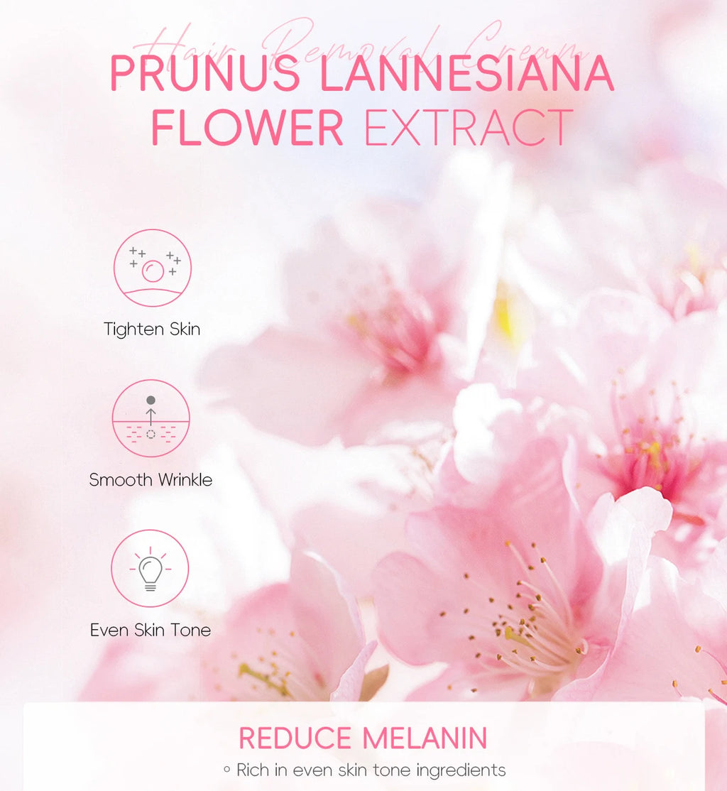 Sakura Hair Removal Cream Fast Painless Hair Growth Inhibitor Arm Armpit Legs Intimate Areas Permanent Depilatory for Men Woman