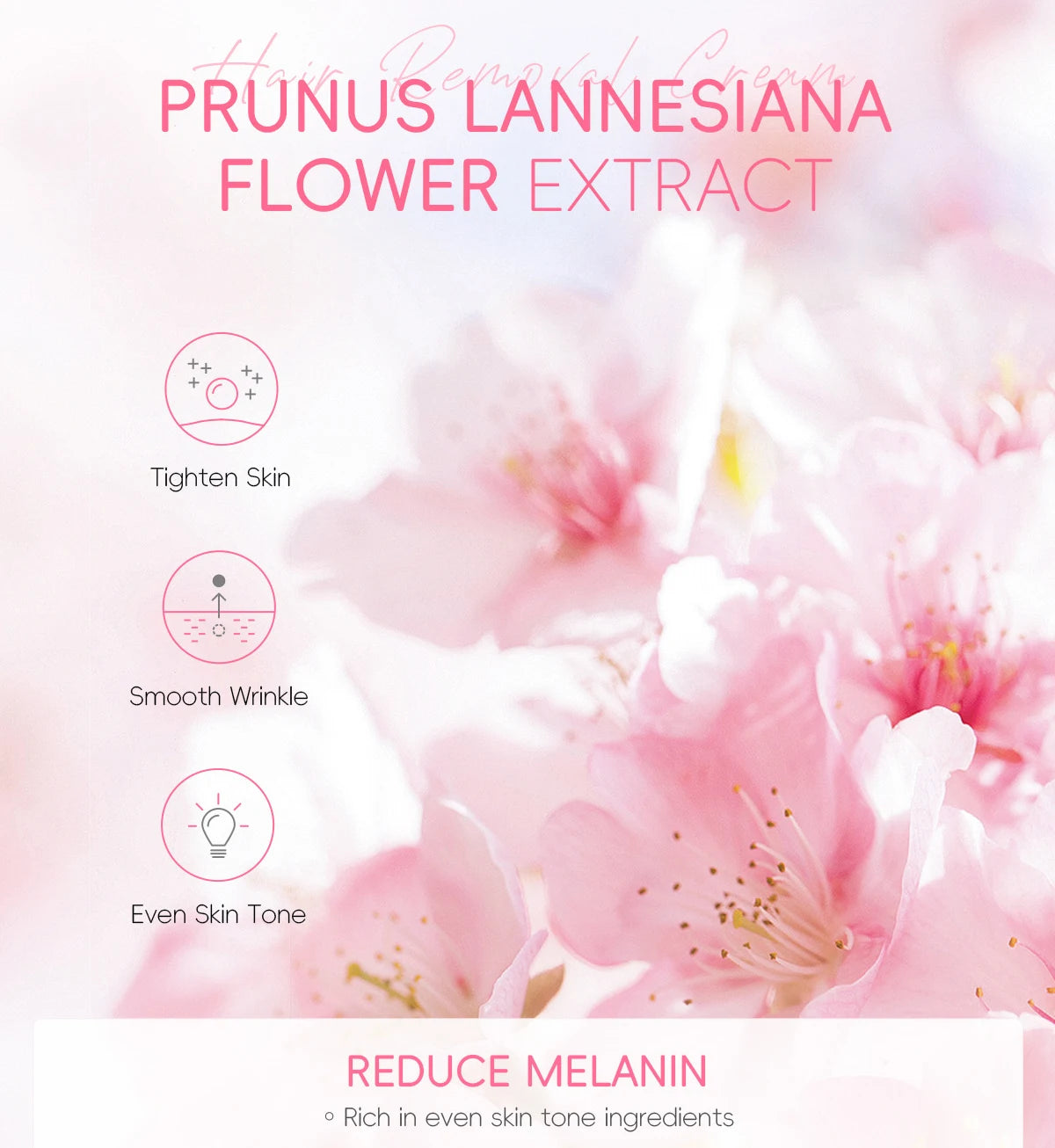 Sakura Hair Removal Cream Fast Painless Hair Growth Inhibitor Arm Armpit Legs Intimate Areas Permanent Depilatory for Men Woman