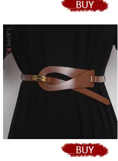 LANMREM Women Temperament Golden Flower Buckle Gold Silver Thread Elastic Waistband Fashionable Matching Skirt Dress 2DB1921
