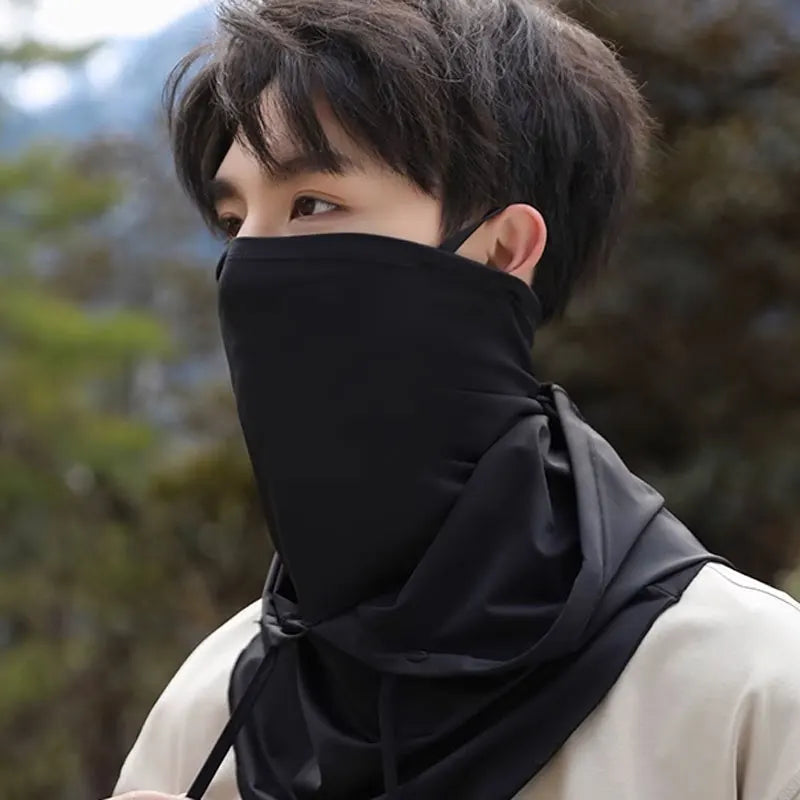 2Pcs Breathable Full Head Mask and Arm sleeve Set Unisex Summer Cooling Long Balaclava Face Mask Neck Cover for Cycling Fishing