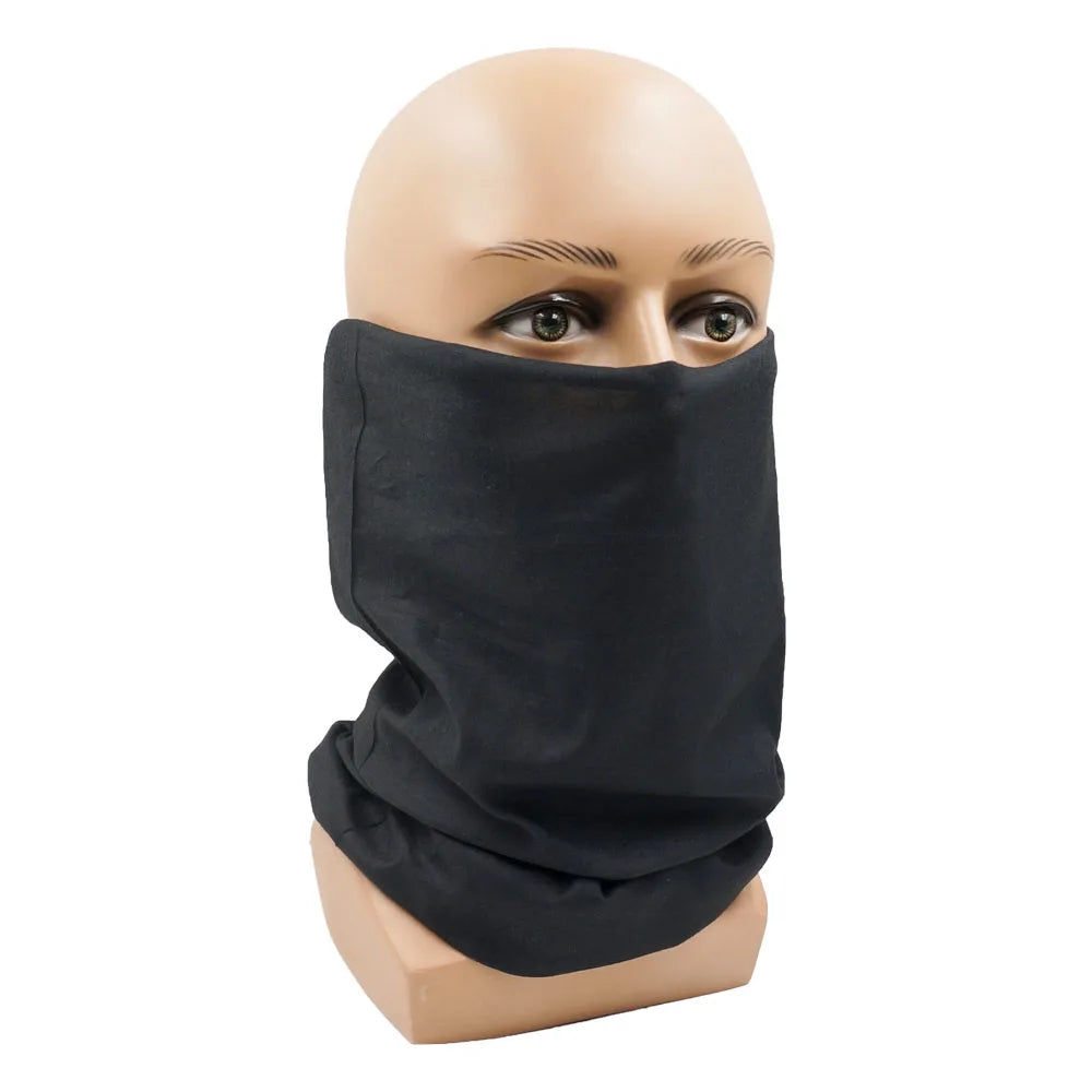 Dark Color Tube Neckchief Outdoor Sports Hair Neck Bandana Gaiter Black Grey Cycling Scarf Hiking Running Headband Men Face Mask