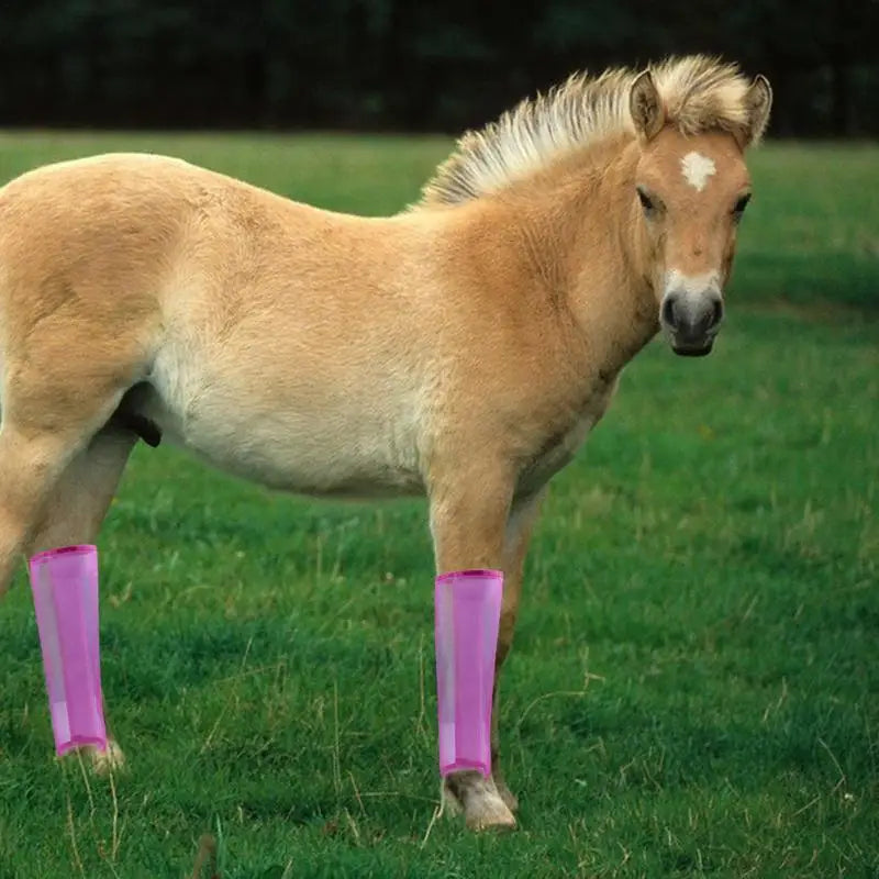 Horse Leg Guards 4 PCS Horse Leggins Reusable Fly Boots Fly Boots Horses Minimizes Leg Fatigue Reduces Stomping
