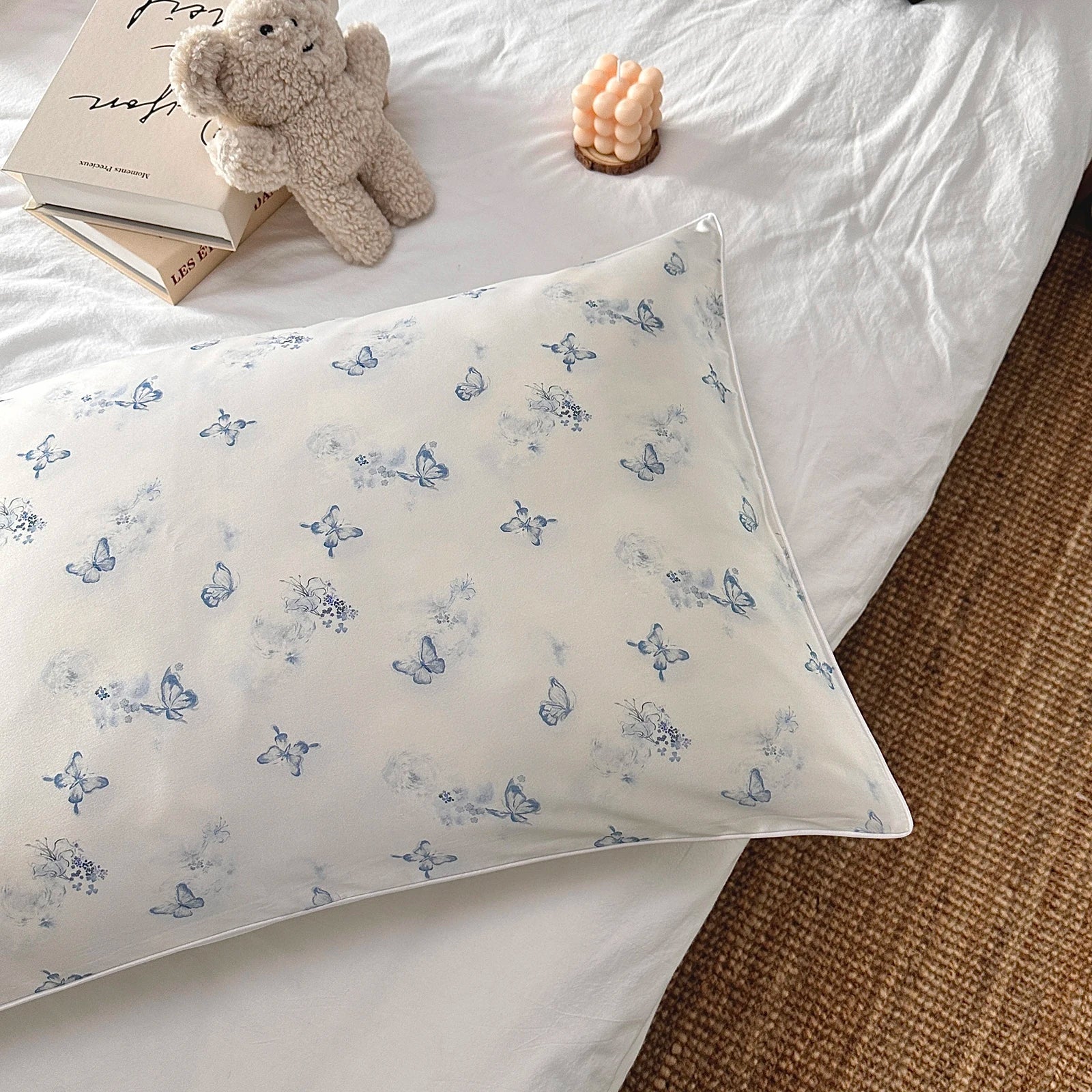 25 Momme Pure Natural Silk Pillow Case Envelope Design Printed Pillow Case Skincare Smooth Single sided Mulberry Silk Pillowcase