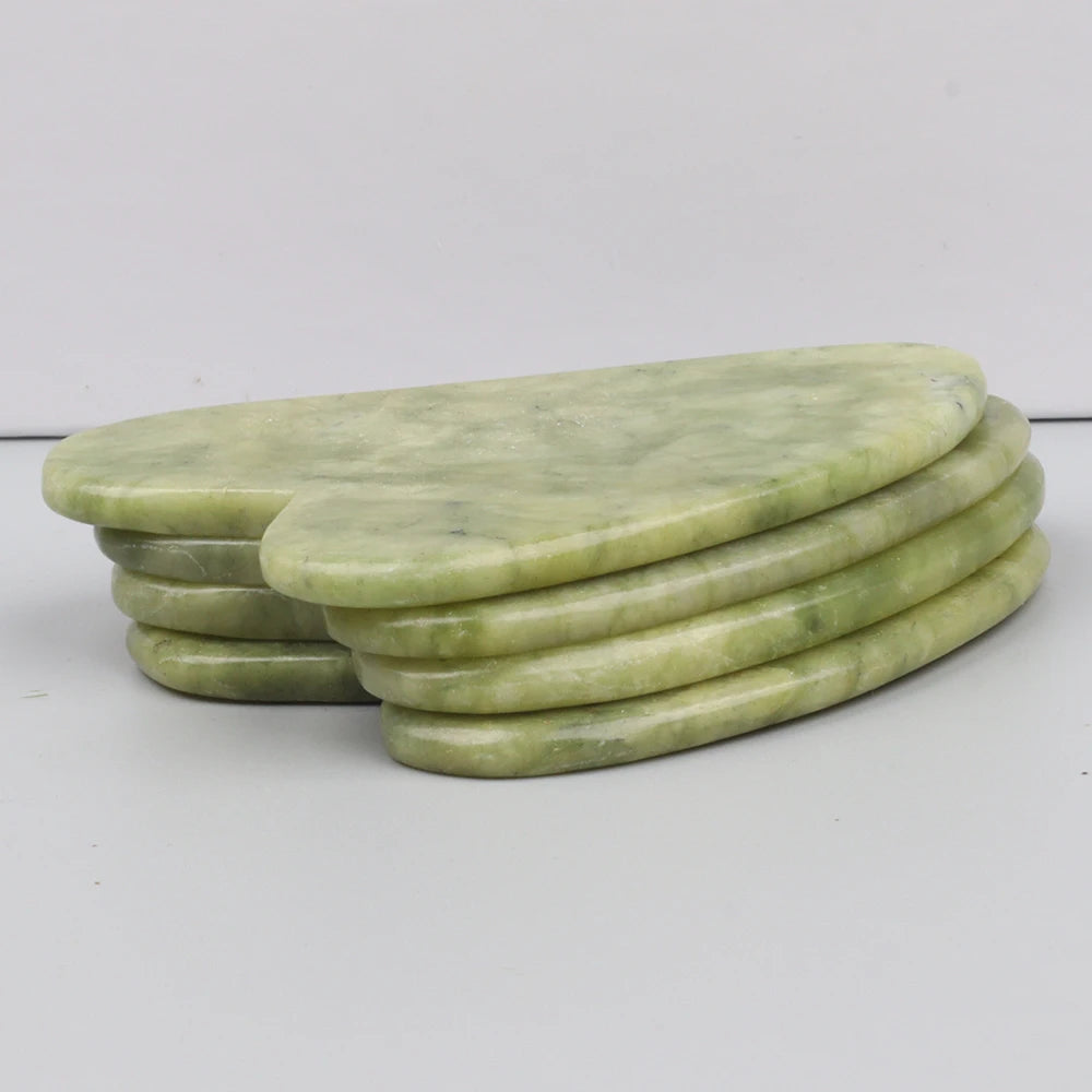 Natural Jade Gua Sha Tool Xiuyan Jade Heart-shape Massager Neck Massage Guasha Love Beauty Product Skin Care health Tool