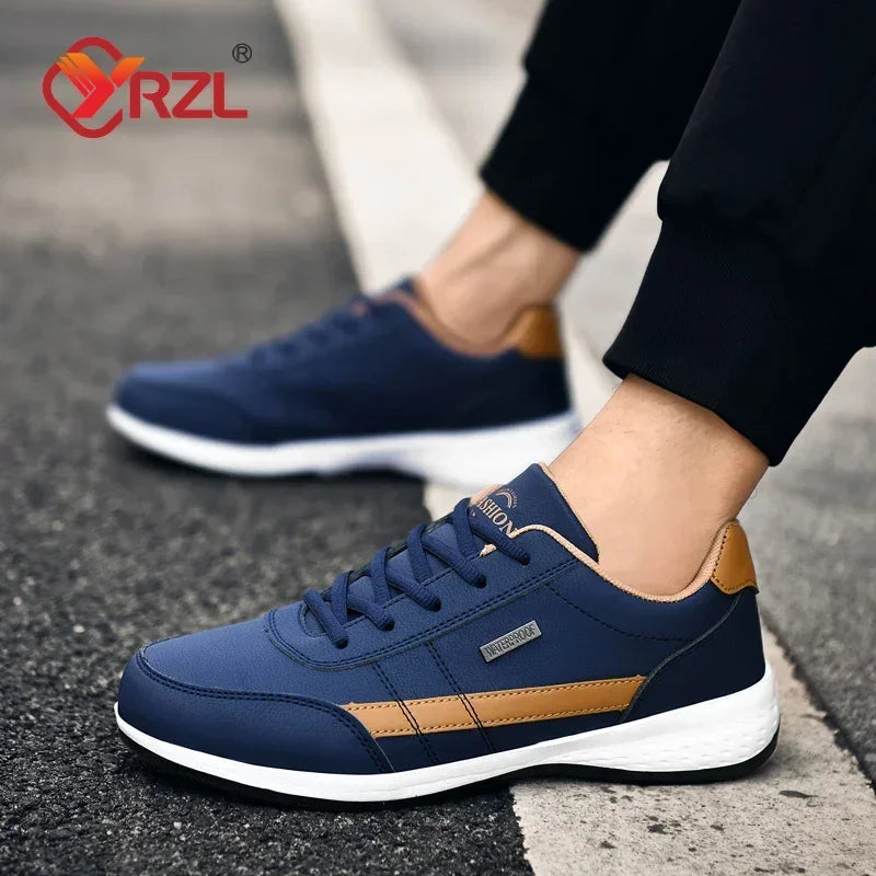 YRZL Men Shoes Sports Sneakers Shoes Non Slip Lightweight Lace Up Leisure Shoe Footwear Tennis Walking Men Shoes Masculino