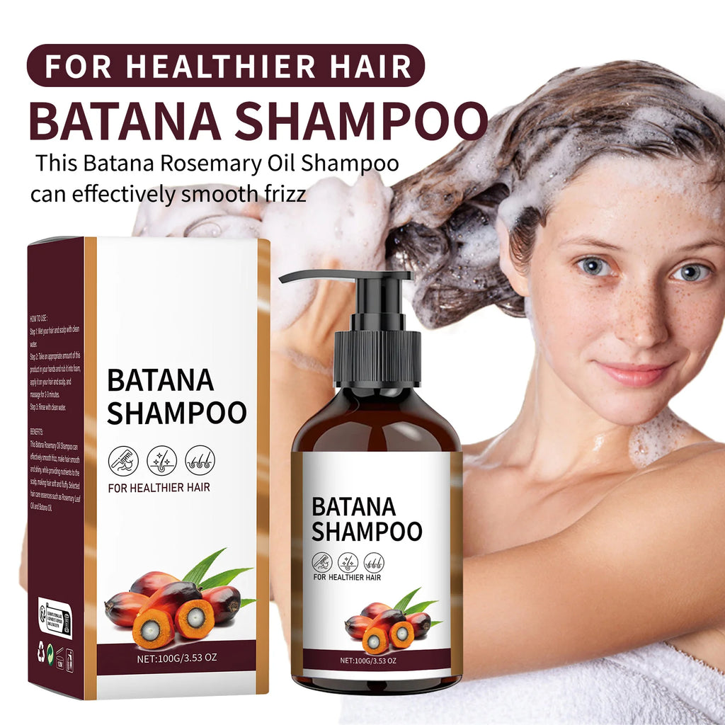 100ML Batana Oil Shampoo Deep Moisturizing Smooth Thick Hair Growth for  Anti Frizz Anti Hair Loss Damaged Hair Keratin Care