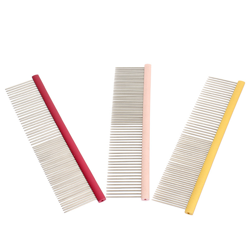Light Aluminum Pet Comb Stainless Steel Pins Professional Dog Grooming Comb Puppy Cleaning Hair Trimmer Brush Pet Accessories
