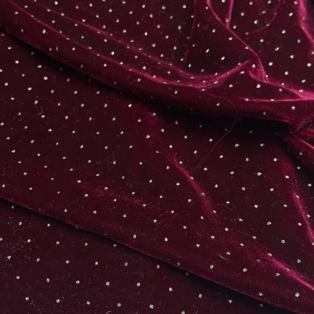 100 * 155cm High-Grade Elastic Gold Velvet Fabric Hot Drilling Light Diamond Cheongsam Dress Sports Suit Fabric by Meter