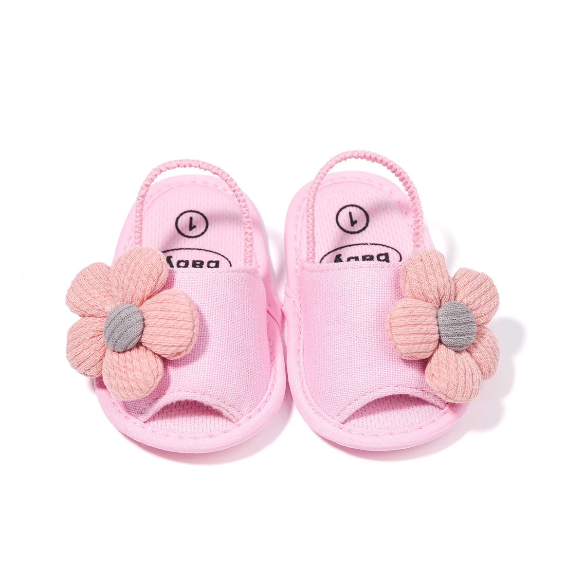 Meckior Summer Sandals Baby Boy Girl Shoes Fluff Baby Girl Slipper Animals Flower Anti-Slip First Walkers Crib Shoes