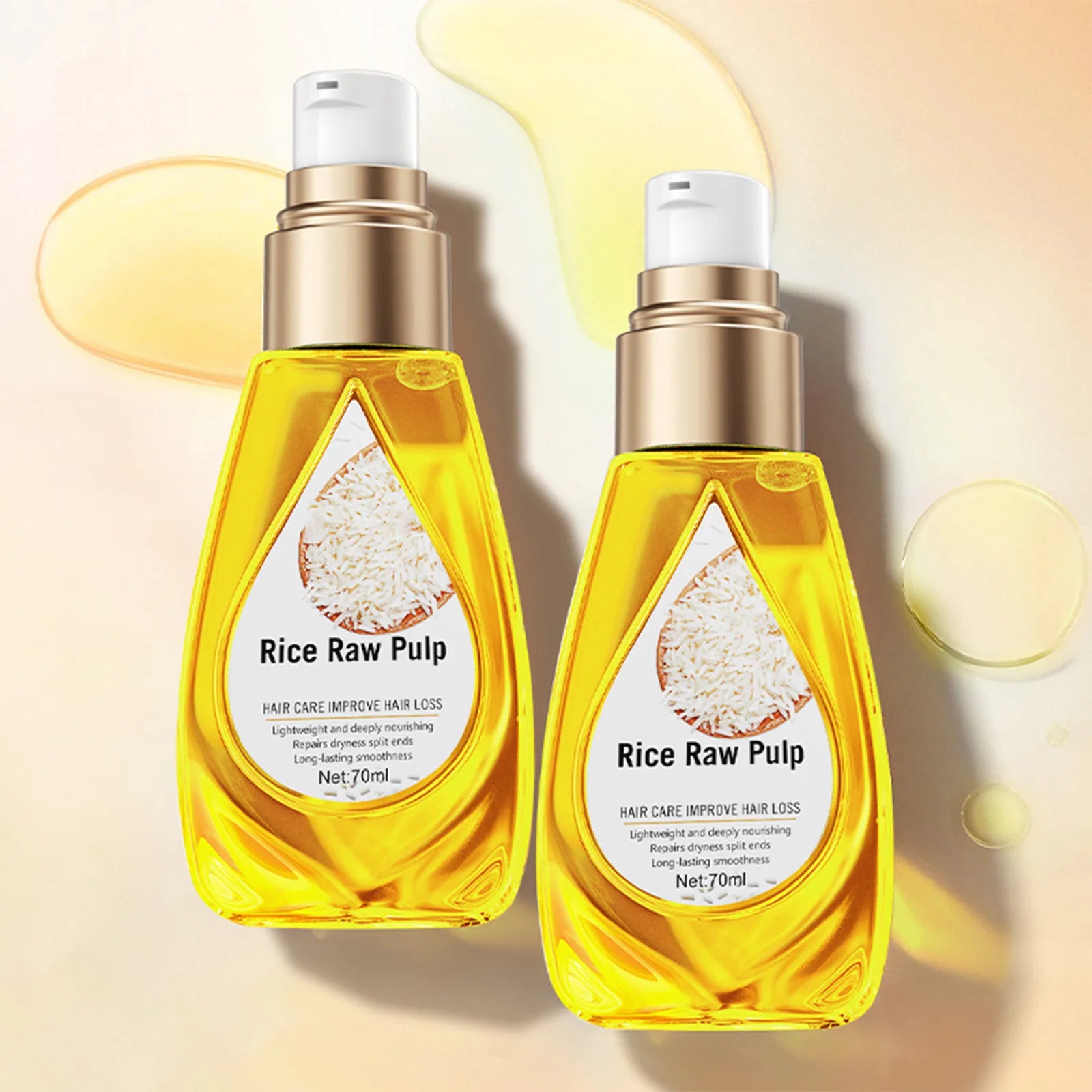70ml Bioaqua Rice Hair Care Essential Oil Hair Growth Oil For Men And Women Hair Growth Oil Hair Care Curly Hair