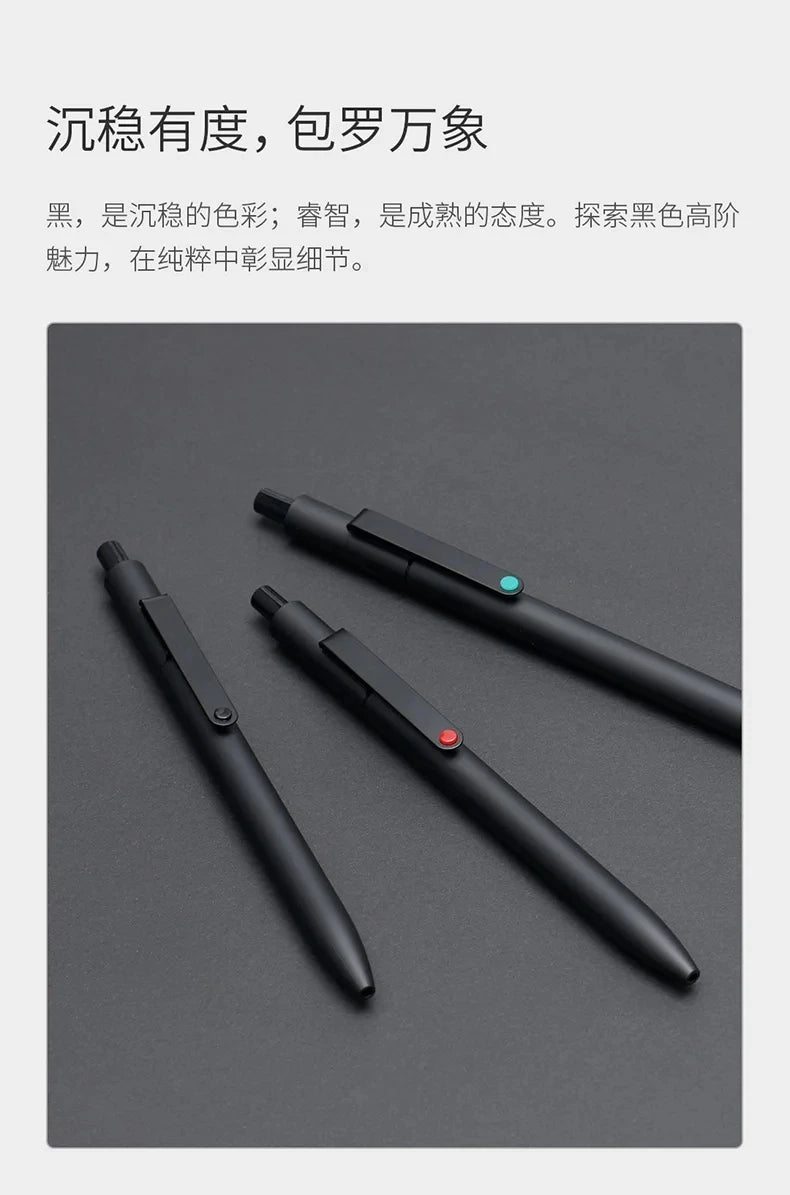 New KACO Midot Gel Ink Rollerball Smooth Writing Pen,0.5mm Fine Point Black ink Metal Clip Large Capacity KEFILL Refills Pens