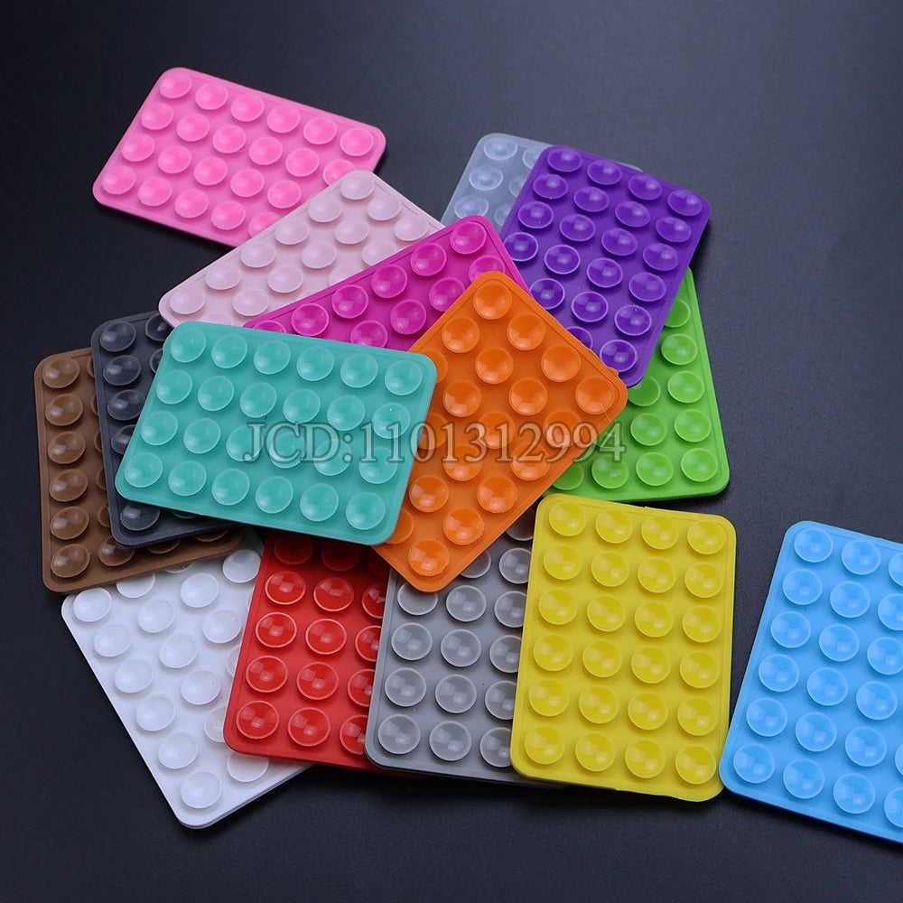 Silicone Mobile Phone Fixing Suction Cup Double Sided Fixed Pad Car Mounted Bracket Phone Case Universal Anti Slip Suction Cup