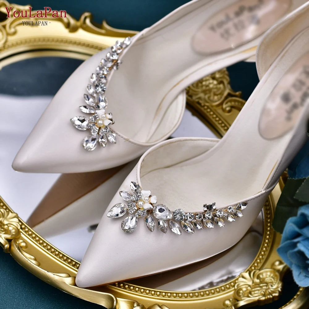 YouLaPan X35 2pc Removable Shoe Clip DIY High Heel Decoration Shoe Buckle Women Lady Shoes Clips Charms Bridal Buckle Clips