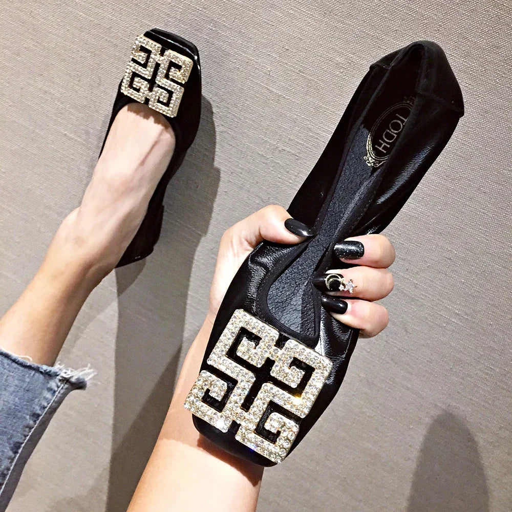 Comemore Leather Slip on Shoes for Women Ballet Flats Shallow Female Flat Shoe Red 2024 Spring Summer Fashion Women's Moccasins