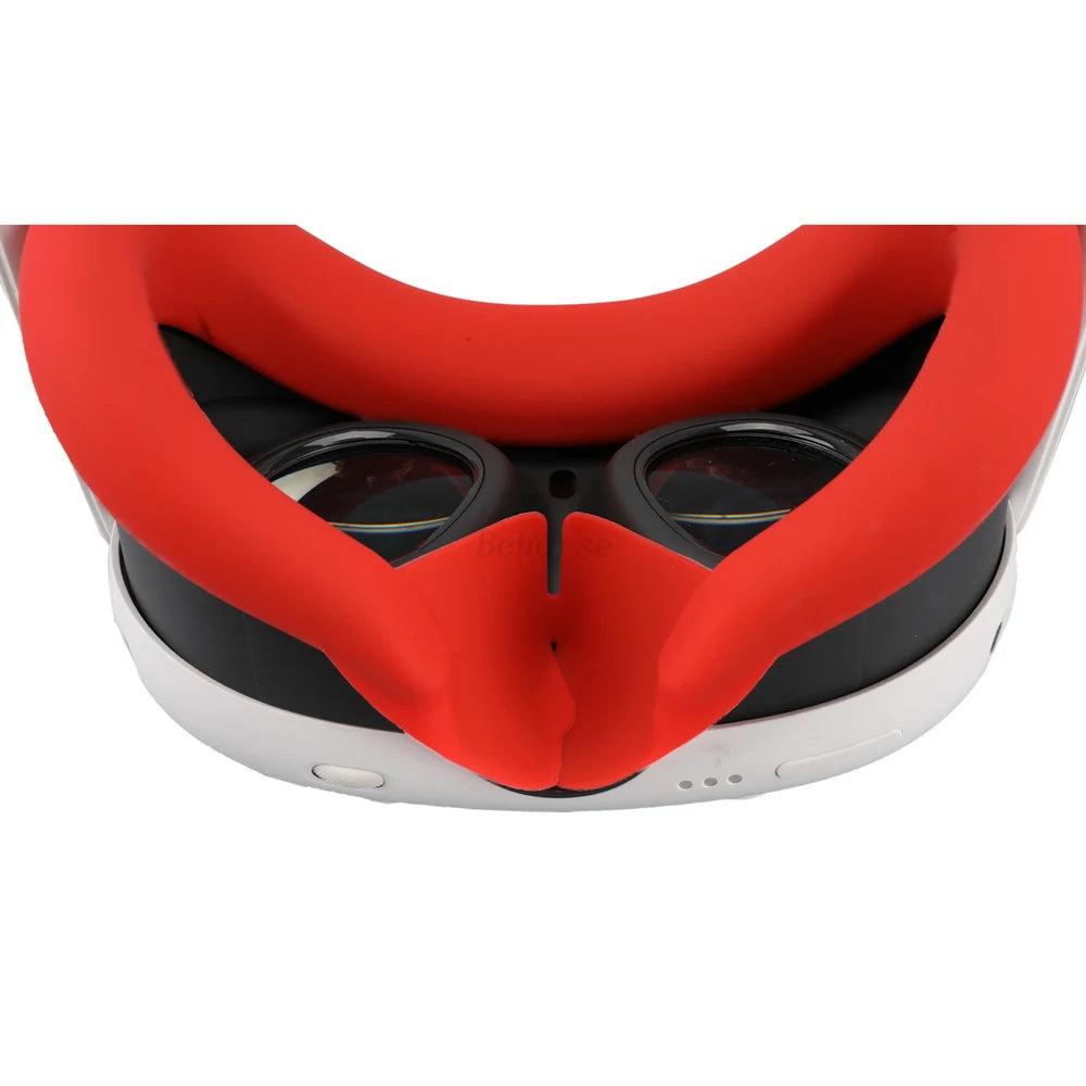 Silicone VR Face Mask For Meta Quest 3 Facial Interface Sweatproof Mask Face Cushion Lightproof Mask Face Cover VR Accessories