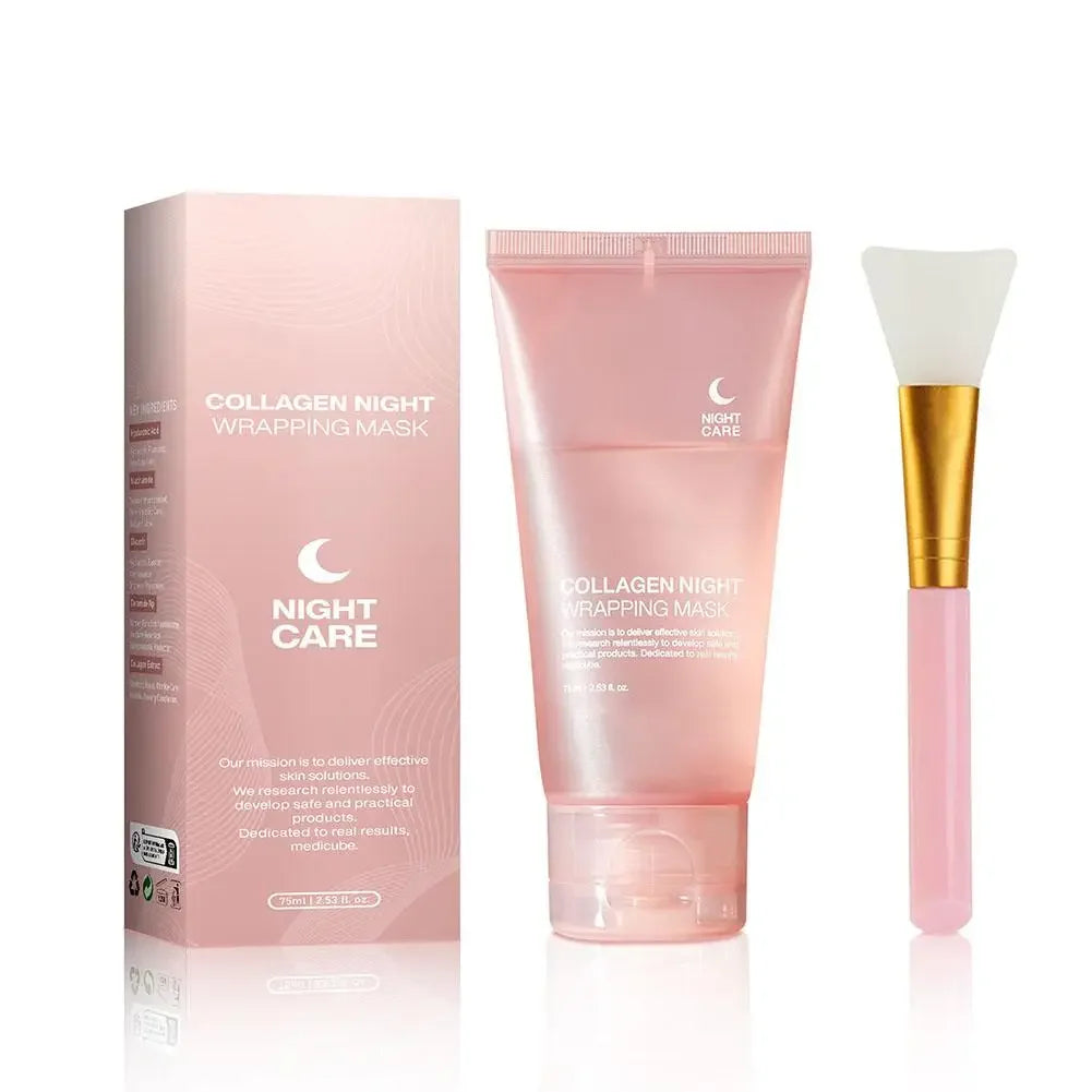 Collagen Peel Off Facial Mask Gently Cleansing Deeply Hydrating Moisturizing Face Mask Korean Skin Care Cream 75ml/100g