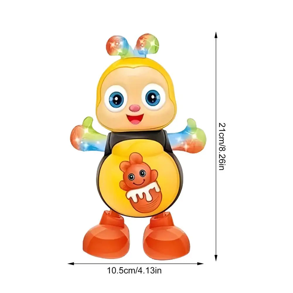 Dancing Bee Electric Toys with Musical and Lights  Electronic Cartoon Bee Preschool Learning Toys Dancing animal Bee Singing toy