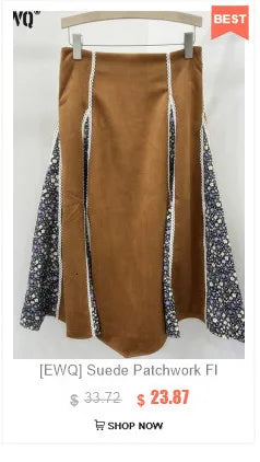 [EWQ] Sweet Women's Denim Dress Patchwork Contrasting Print Design Big Zise Casual Clothing Beautiful Sing Dresses 16O1075
