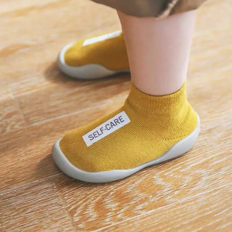 Baby Boys Girls Toddlers Moccasins Non-Skid Indoor Kids Floor Slipper Children Animal Breathable Cotton Knitted Shoes Ideal Gift