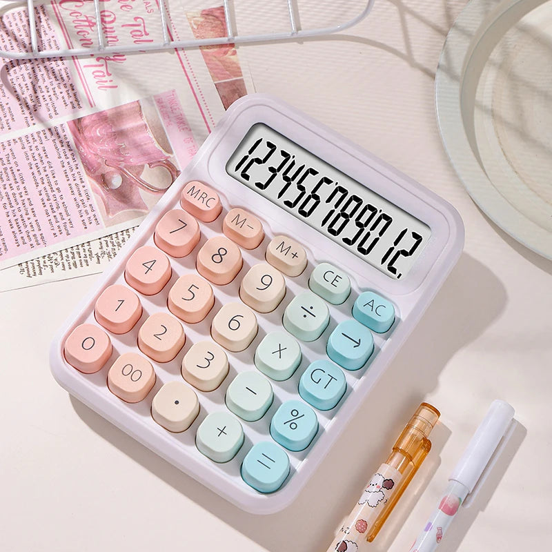 Calculator with Dual Power Supply, 12 Digits, Electronic Calculator, Home, Office, School, Financial, accounting Tools