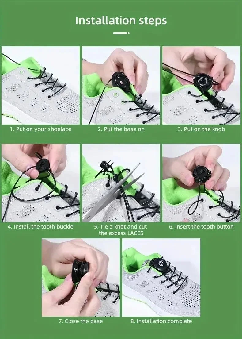 Adjustable Automatic Buckle Rope Universal Adults Kids Quick Stretching Lock Lazy Laces Sneaker ShoeLaces Shoe Accessories