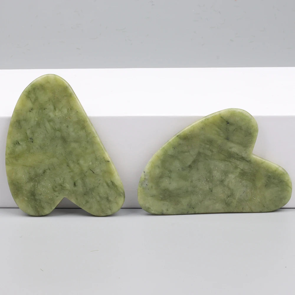 Natural Jade Gua Sha Tool Xiuyan Jade Heart-shape Massager Neck Massage Guasha Love Beauty Product Skin Care health Tool