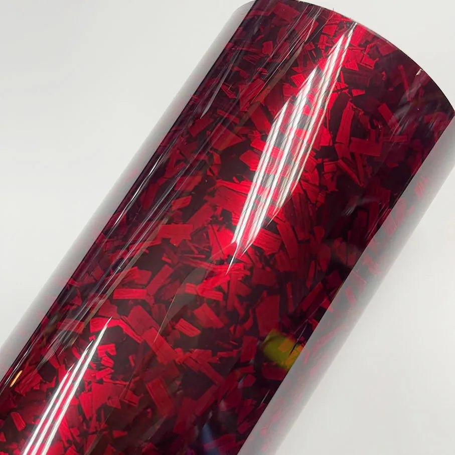 50cm*100cm PET Glossy Carbon Fiber Forged Black blue Red Vinyl Wrap Films Car Motorcycle Self Adhesive Body Film Stickers Auto