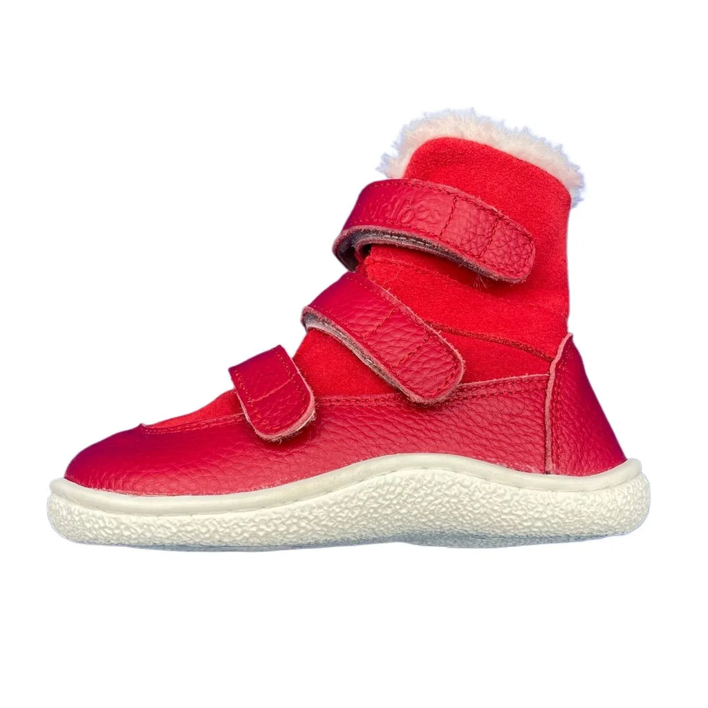TipsieToes Top Brand Barefoot Genuine Leather Baby Toddler Girl Boy Kids Shoes For Fashion Winter Snow Boots 3 Straps Fur Inside