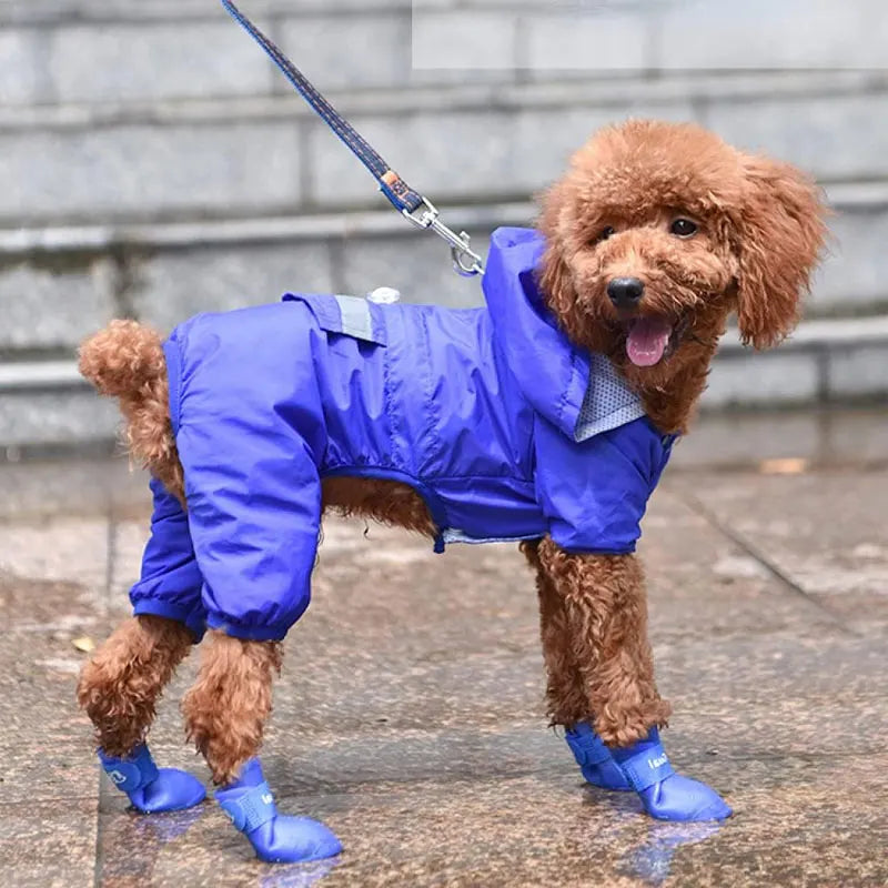4pcs/Set Small Pet Dog Rain Shoes Anti Slip Waterproof Puppy Cat Shoe Rubber Boots for Outdoor Footwear Socks Pet Accessories