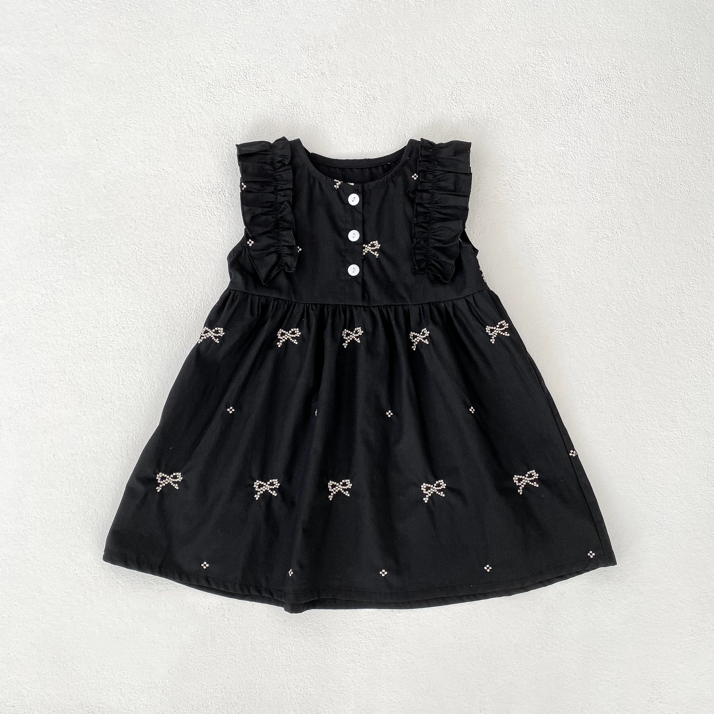 1-6Yrs Summer Girls Dress Baby Clothes Fashion Smocking Stitch Girls Dress Puff Sleeve Floral Cotton Baby Girls Princess Dresses