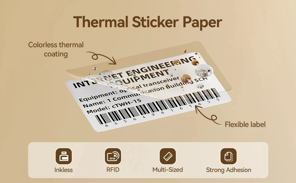 NiiMbot B1 B21 Mini Thermal Portable Label Printer 1/10Rolls Barcode Sticker Self-adhesive Printing Labeling Machine Tag Price
