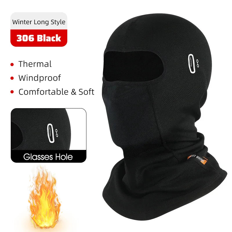 WEST BIKING Full Face Mask Warm Winter Scarf Balaclava Helmet Liner Fishing Skiing Hiking Bike Mask Windproof Breathable Headgea