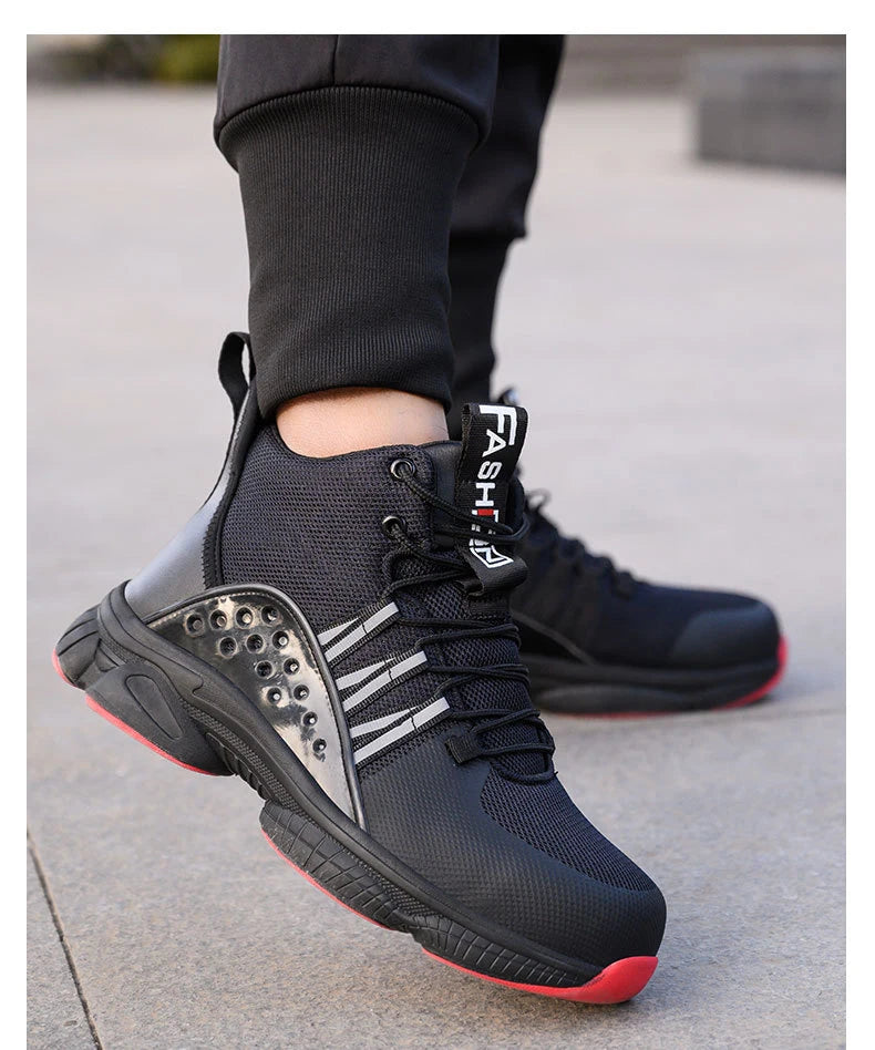 Men's Safety Work Shoes Indestructible Steel Toe Anti-puncture Comfort Protection Boots Outdoor Shoes Four Seasons Men Shoes