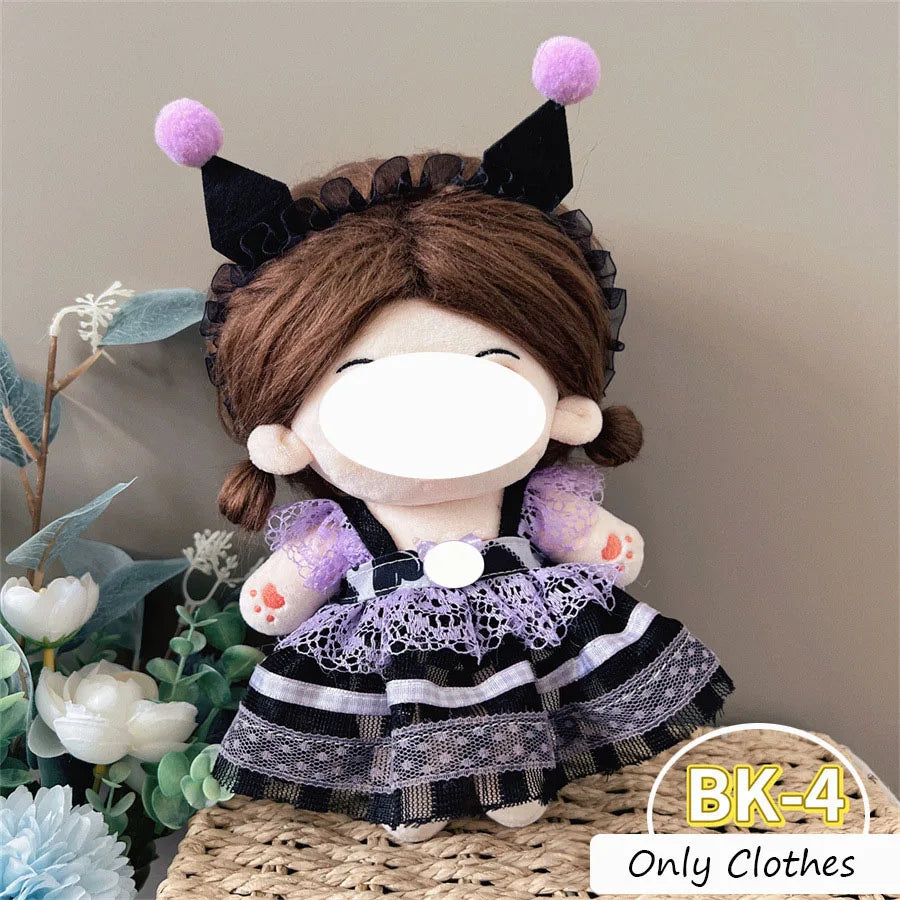 Cute Dres JK Uniform Clothes for 20cm Cotton Plush Cartoon DIY Doll Dress Up Clothing Skirt Suit Socks Toy Accessories Girl Gift